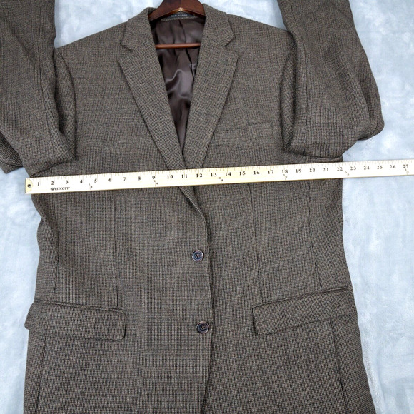 Lauren Ralph Lauren Blazer Men's 44L(R) Beige Check Sport Coat Jacket - Picture 9 of 12